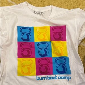 Burn Boot Camp Women's White Graphic Crop Top